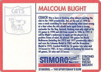 1991 Scanlens Stimorol #110 Malcolm Blight Back